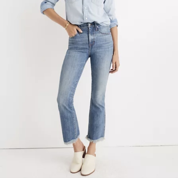 Madewell Denim - Madewell Cali Demi Boot Raw Hem Size 27